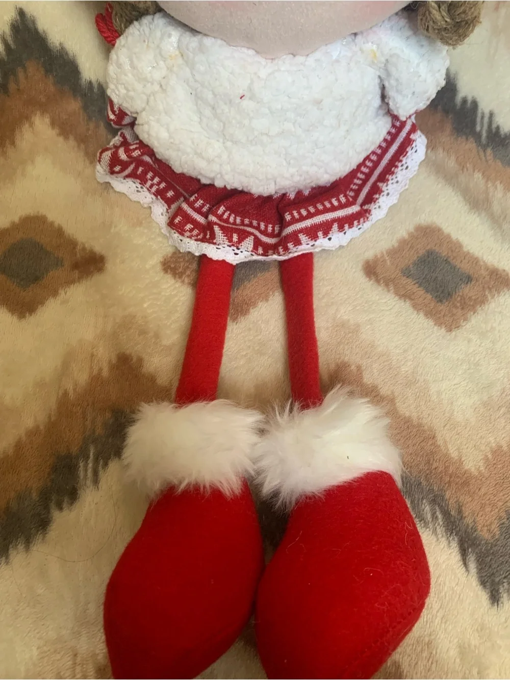 Christmas girl plush doll